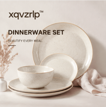 xqvzrlp™ Matte Stoneware Dinner Plate Set
