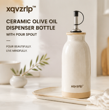 xqvzrlp™ Ceramic Olive Oil Dispenser Bottle with Pour Spout