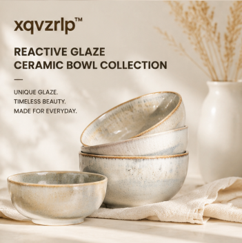 xqvzrlp™ Reactive Glaze Ceramic Bowl Collection